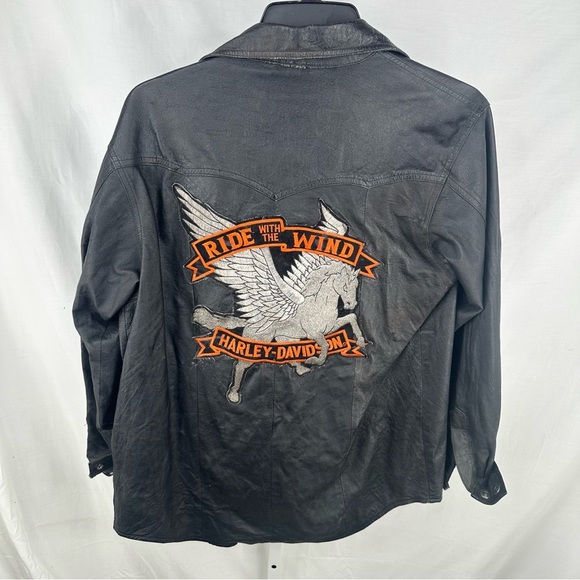 Harley Davidson Men’s Leather Ride with the wind Jacket Size M - Picture 7 of 12